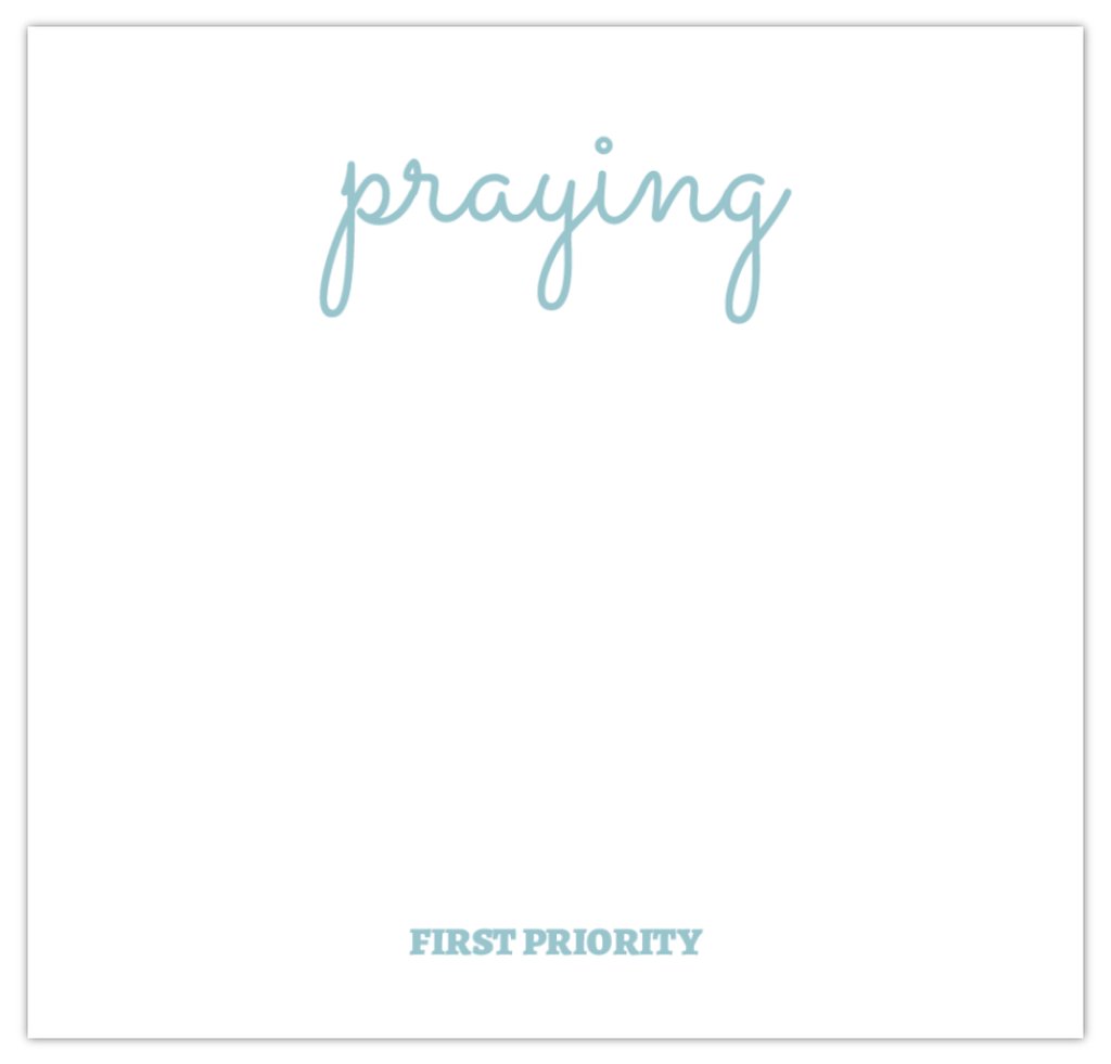 Praying Post-It Notes
