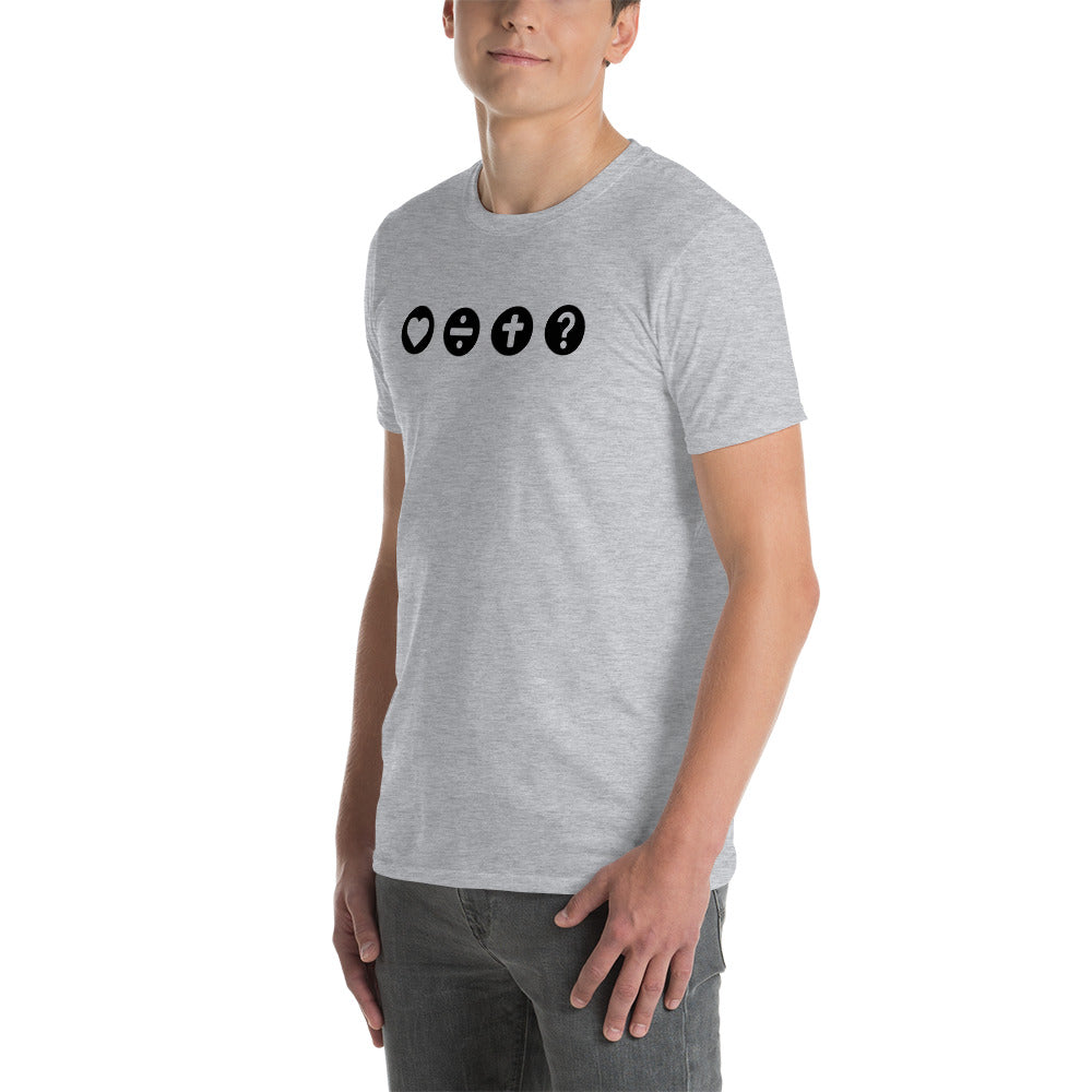 The Four T-shirt soft grey (front and back)